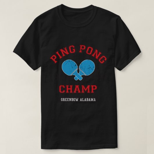 Forrest Gump Ping Pong Champ Greenbow Alabama 1972 T-Shirt (Design vorne)