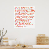 Forrest Gump Shrimp Zitat Poster (Küche)