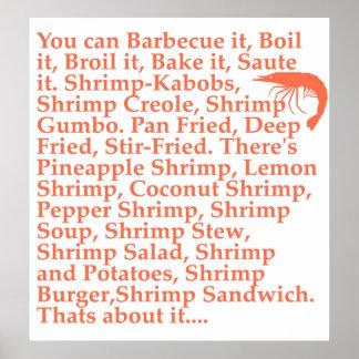 Forrest Gump Shrimp Zitat Poster