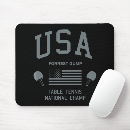 Forrest Gump USA Table Tennis National Champ Mousepad (Mit Mouse)