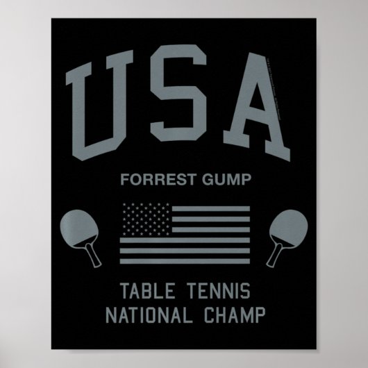 Forrest Gump USA Table Tennis National Champ Poster (Vorne)
