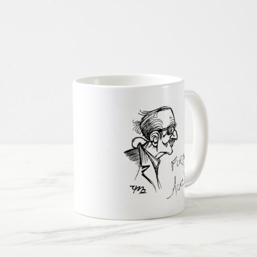 Forrest J Ackerman Schirmeister Skizze Kaffeetasse (VorderseiteRechts)