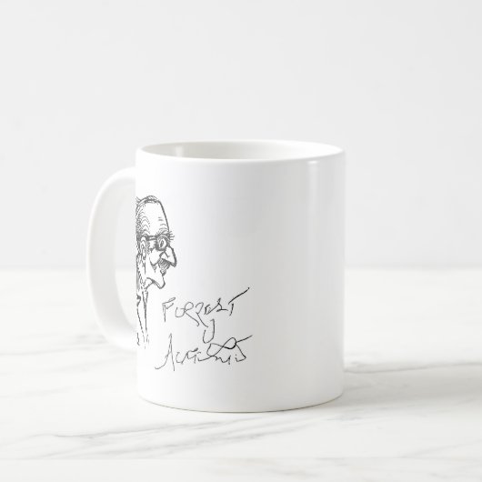 Forrest J Ackerman Schirmeister Skizze Kaffeetasse (Vorderseite Links)