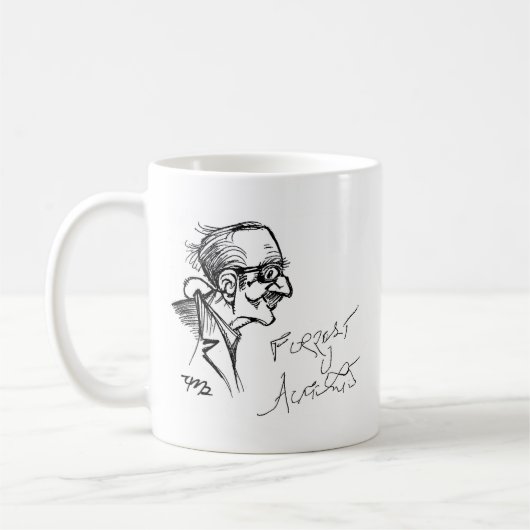Forrest J Ackerman Schirmeister Skizze Kaffeetasse (Links)