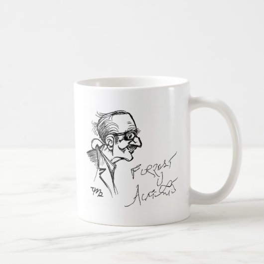 Forrest J Ackerman Schirmeister Skizze Kaffeetasse (Rechts)