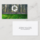 Forrest | Leaf | Camera Lens Icon Visitenkarte (Vorne/Hinten)