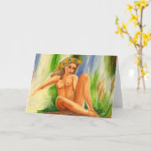 Forrest Nymphe Karte (Gelbe Blume)