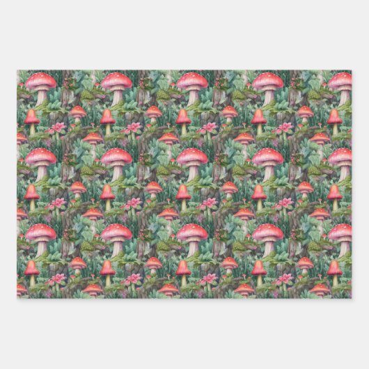Forrest-Papier für Pilze Geschenkpapier Set (Vorderseite 3)