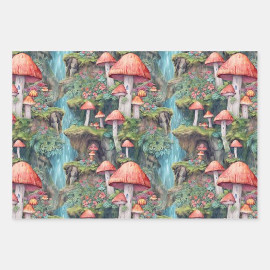 Forrest-Papier für Pilze Geschenkpapier Set (Vorderseite 2)