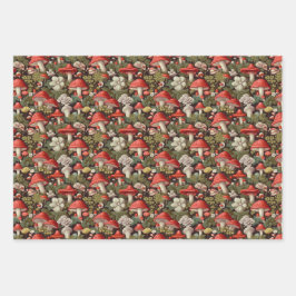 Forrest-Papier für Pilze Geschenkpapier Set