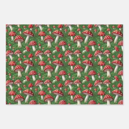 Forrest-Papier für Pilze Geschenkpapier Set (Vorderseite)
