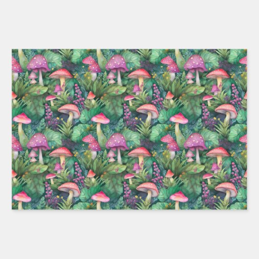 Forrest-Papier für Pilze Geschenkpapier Set (Vorderseite)