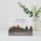 Forrest with Birds Beerdigung Vielen Dank Note Car Dankeskarte (Stehend Vorderseite)