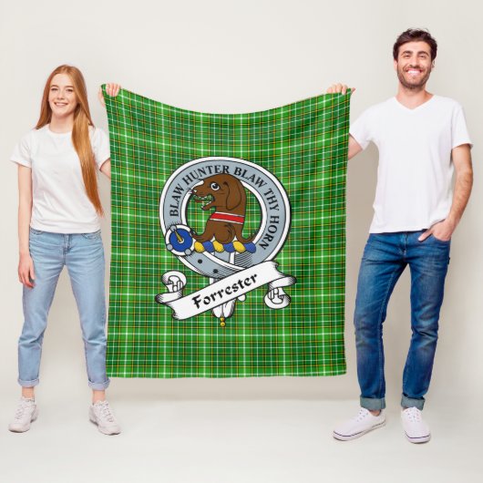 Forrester Jagd Clan Abzeichen Tartan Kariert Fleecedecke (Beispiel)