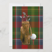 Forrester Kariert Groom's Golf Party Einladung (Rückseite)