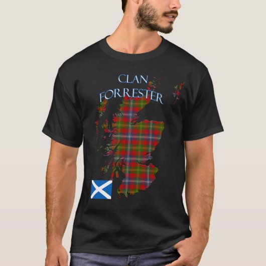Forrester Scottish Clan Tartan Scotland T-Shirt (Vorderseite)