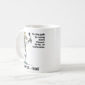 Forscher Cartoon Man Kaffeetasse (Vorderseite Links)