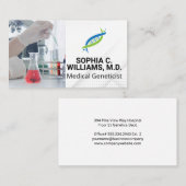 Forscher, die im Labrador arbeiten und Tests durch Visitenkarte (Vorne/Hinten)