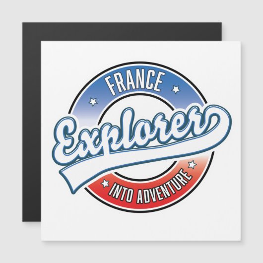 Forscher in Frankreich Magnetkarte (Vorne/Hinten)