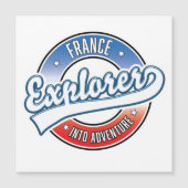 Forscher in Frankreich Magnetkarte (Vorderseite)