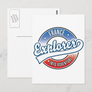 Forscher in Frankreich Postkarte