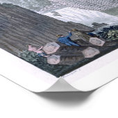 Forscher mit Humboldt-Expedition im Basalt Poster (Ecke)