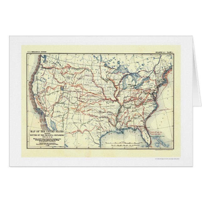 Forscher-Wege in Amerika 1907 (Vorderseite (Horizontal))