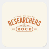 Forscherrock Quadratischer Aufkleber (Vorderseite)