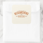 Forscherrock Quadratischer Aufkleber (Tasche)