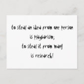 Forschung Postkarte (Vorderseite)