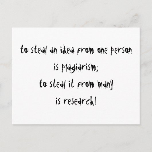 Forschung Postkarte (Vorderseite)