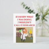 Forschung Postkarte (Stehend Vorderseite)