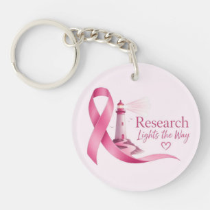Forschung zur Brustkrebsaufklärung Pink Ribbon Schlüsselanhänger
