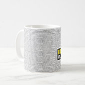 FORSCHUNGS-FLACHE ERDmulti SPRACHENklassiker-Tasse Kaffeetasse (Vorderseite Links)