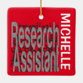 Forschungsassistent Extraordinaire CUSTOM Keramikornament (Rückseite)