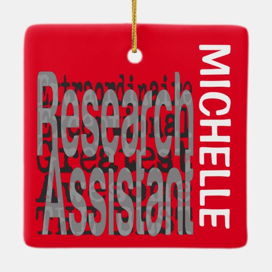 Forschungsassistent Extraordinaire CUSTOM Keramikornament (Rückseite)