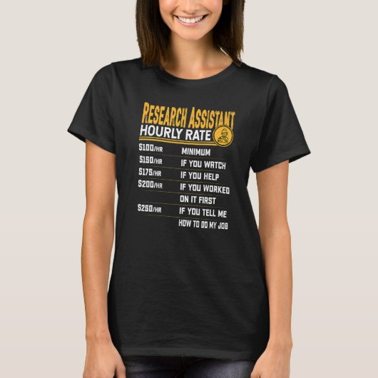 Forschungsassistent/in Stundenzettel T-Shirt (Vorderseite)