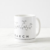 Forschungspeptid-Wort-Tasse Kaffeetasse (VorderseiteRechts)