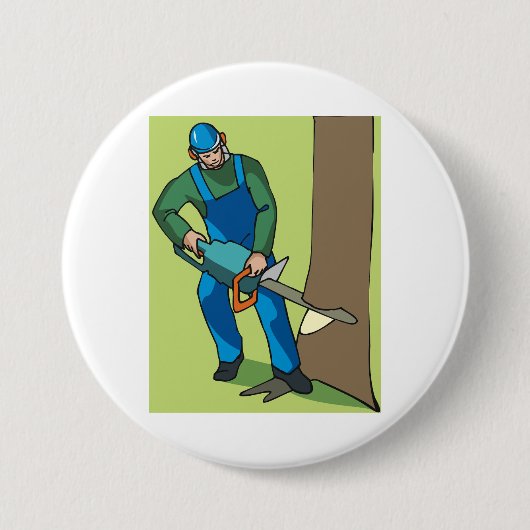 Forstarbeiter Button (Vorderseite)