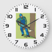 Forstarbeiter Große Wanduhr (Vorderseite)