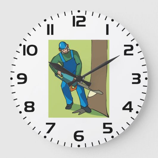 Forstarbeiter Große Wanduhr (Vorderseite)