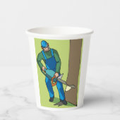 Forstarbeiter Pappbecher (Vorderseite)