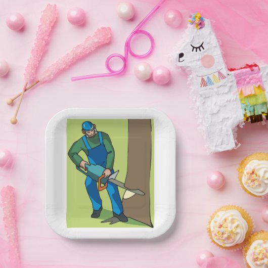 Forstarbeiter Pappteller (Party)