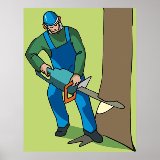 Forstarbeiter Poster (Vorne)