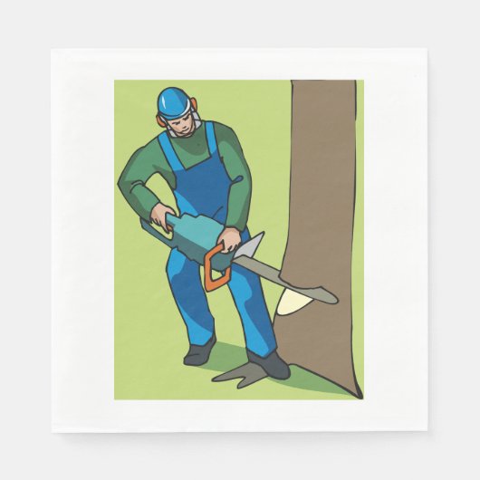 Forstarbeiter Serviette (Vorderseite)