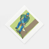 Forstarbeiter Serviette (Ecke)