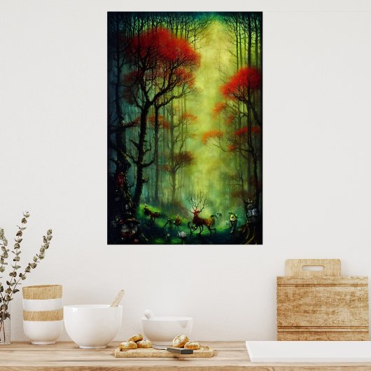 Forstbad #5 (Portrait) Poster (Küche)