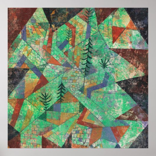 Forstbau durch Paul Klee Poster (Vorne)