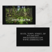 Förster-grünes Baum- des Waldesnatur-Holz Visitenkarte (Vorne/Hinten)