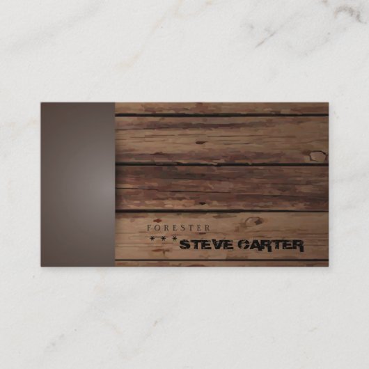 Förster-hölzerner Baum- des Waldesnatur-Verkauf Visitenkarte (Vorderseite)